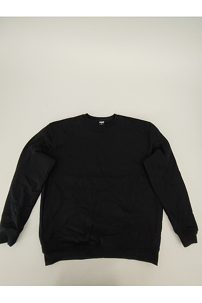 URBAN CLASSICS Pánská Bavlněná Mikina Crewneck Bez Potisku černá Vel. XL