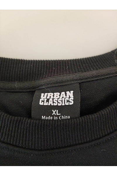 URBAN CLASSICS Pánská bavlněná mikina crewneck bez potisku černá Vel. XL | URBAN CLASSICS | obrázek 3