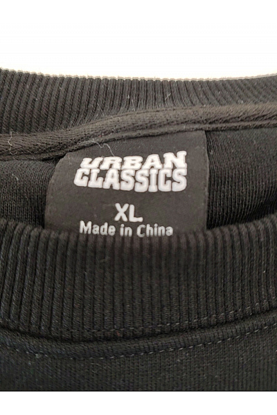 URBAN CLASSICS Pánská bavlněná mikina crewneck bez potisku černá Vel. XL | URBAN CLASSICS | obrázek 4