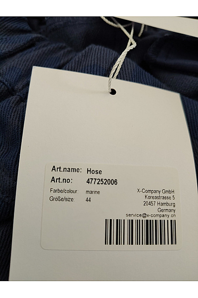 Jana Ina Modré bavlněné jogger kalhoty s kapsami Vel. DE 44 | Jana Ina | obrázek 9