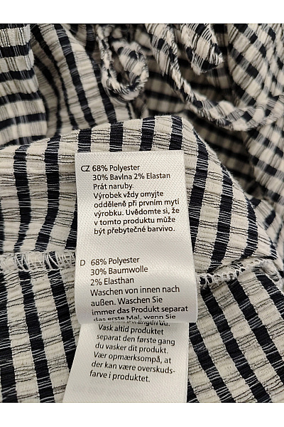 Soft Rebels Černobílá zavinovací halenka s krátkým rukávem a kostkovaným vzorem Vel. L | Soft Rebels | obrázek 9