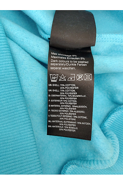 Dropsize Modrá bavlněná pánská mikina s kapucí a klokaní kapsou Vel. M | Dropsize | obrázek 6