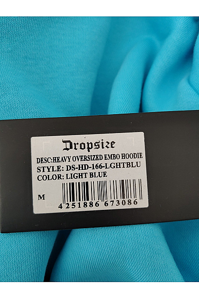 Dropsize Modrá bavlněná pánská mikina s kapucí a klokaní kapsou Vel. M | Dropsize | obrázek 8