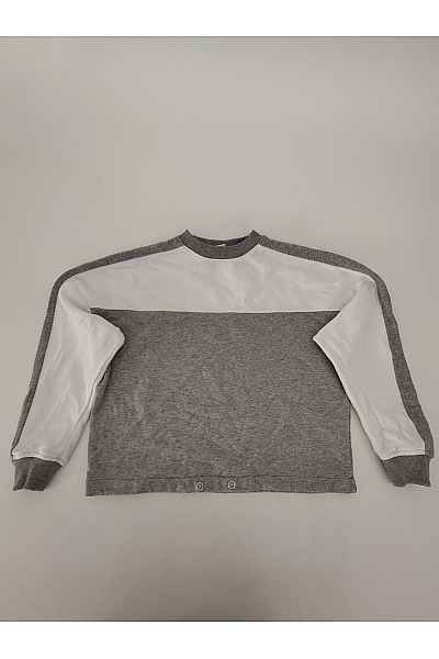 URBAN CLASSICS Dámská Bavlněná Mikina Crewneck šedobílá Velikost S