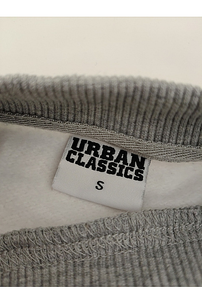 URBAN CLASSICS Dámská bavlněná mikina crewneck šedobílá Velikost S | URBAN CLASSICS | obrázek 6