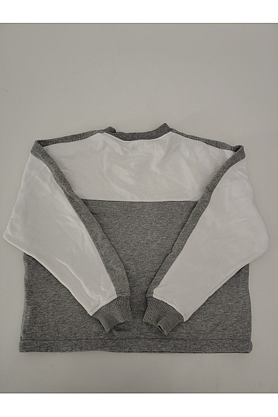 URBAN CLASSICS Dámská bavlněná mikina crewneck šedobílá Velikost S | URBAN CLASSICS | obrázek 8