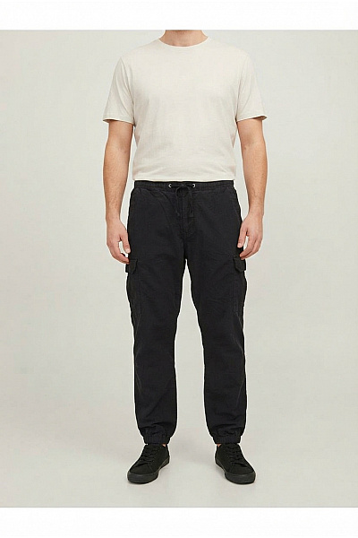 URBAN CLASSICS Pánské černé Bavlněné Cargo Tepláky S Kapsami Vel. XXL