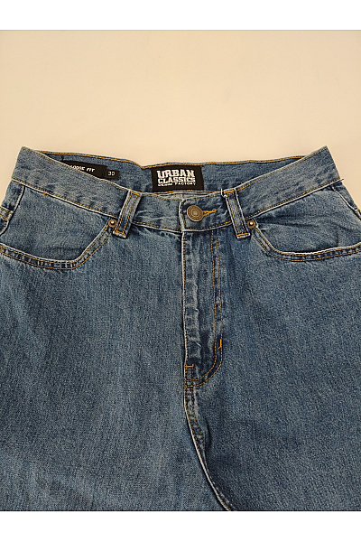 URBAN CLASSICS Dámské modré džíny s vysokým pasem wide leg Velikost US 30 | URBAN CLASSICS | obrázek 2