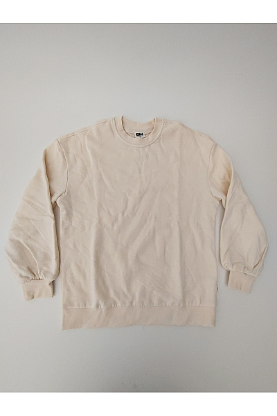 URBAN CLASSICS Béžová bavlněná oversized mikina bez potisku Velikost S | URBAN CLASSICS | obrázek 2