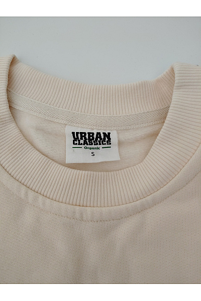 URBAN CLASSICS Béžová bavlněná oversized mikina bez potisku Velikost S | URBAN CLASSICS | obrázek 6