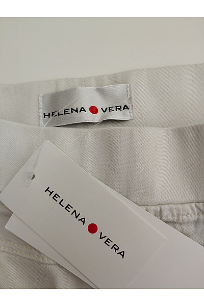 HELENA VERA Béžové bavlněné kalhoty s kapsami a pružným pasem Vel. DE 42 | HELENA VERA | obrázek 6