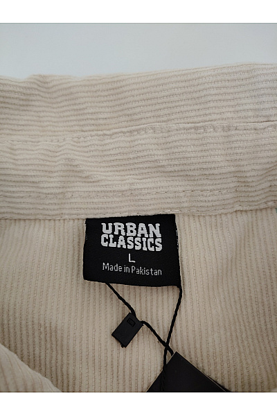 URBAN CLASSICS Béžová manšestrová košilová bunda oversize Vel. L | URBAN CLASSICS | obrázek 5