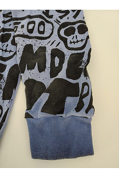 RUSTY NEAL Pánská modrá mikina s kapucí a potiskem streetwear Vel. L | RUSTY NEAL | obrázek 3