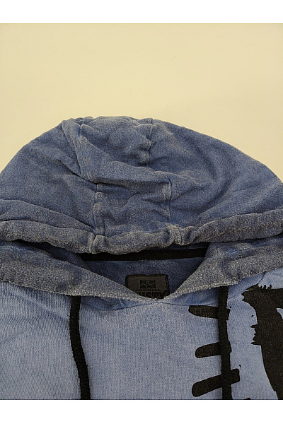 RUSTY NEAL Pánská modrá mikina s kapucí a potiskem streetwear Vel. L | RUSTY NEAL | obrázek 5