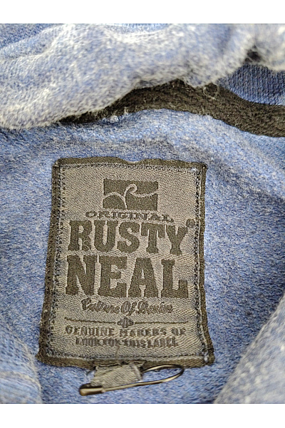 RUSTY NEAL Pánská modrá mikina s kapucí a potiskem streetwear Vel. L | RUSTY NEAL | obrázek 6