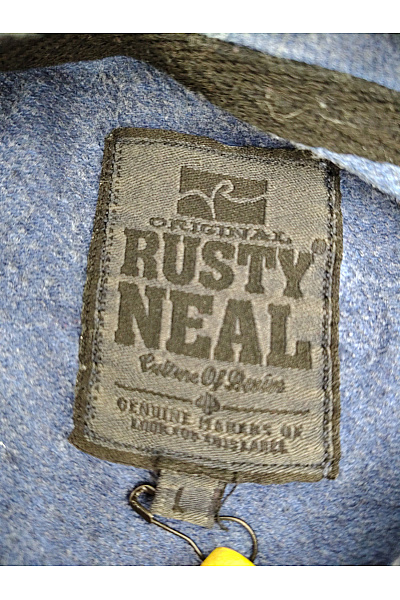 RUSTY NEAL Pánská modrá mikina s kapucí a potiskem streetwear Vel. L | RUSTY NEAL | obrázek 7