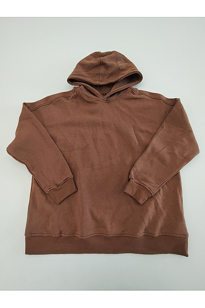 Pánská hnědá oversized mikina s kapucí Velikost S | Unimoda | obrázek 2