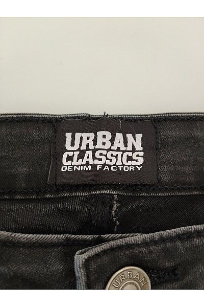 URBAN CLASSICS Dámské černé zvonové džíny s vysokým pasem Vel. 28 | URBAN CLASSICS | obrázek 3