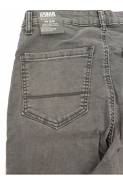 URBAN CLASSICS Dámské černé zvonové džíny s vysokým pasem Vel. 28 | URBAN CLASSICS | obrázek 7