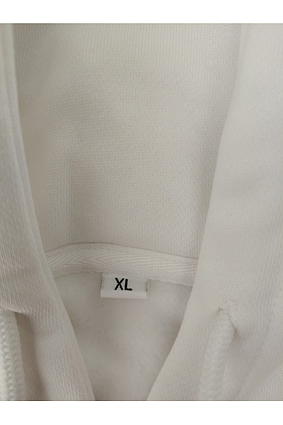 Bílá dámská bavlněná mikina s kapucí oversized Velikost XL | Unimoda | obrázek 6