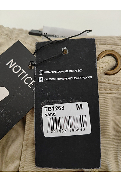 URBAN CLASSICS Béžové bavlněné cargo kalhoty jogger s kapsami Velikost M | URBAN CLASSICS | obrázek 5