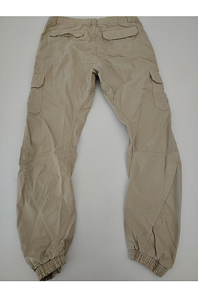URBAN CLASSICS Béžové bavlněné cargo kalhoty jogger s kapsami Velikost M | URBAN CLASSICS | obrázek 7