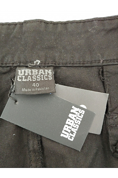 URBAN CLASSICS Pánské černé bavlněné cargo kalhoty s kapsami Velikost EU 40 | URBAN CLASSICS | obrázek 4