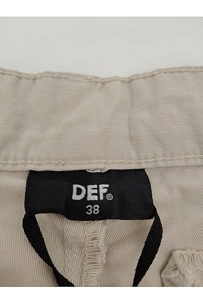 def Béžové bavlněné cargo kalhoty s kapsami na stehnech Velikost DE 38 | def | obrázek 7