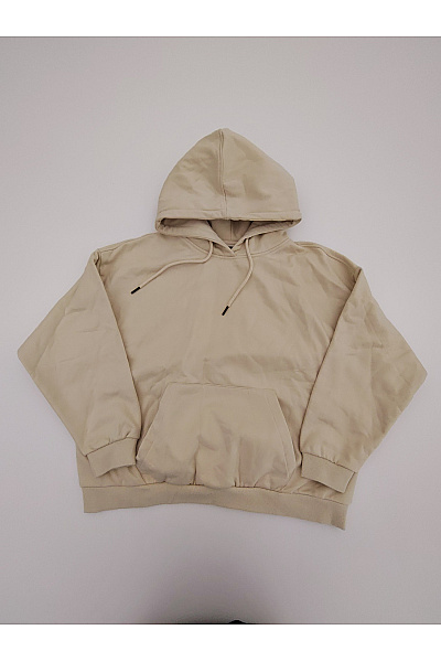 URBAN CLASSICS Béžová bavlněná oversized mikina s kapucí a klokaní kapsou Vel. XL | URBAN CLASSICS | obrázek 2