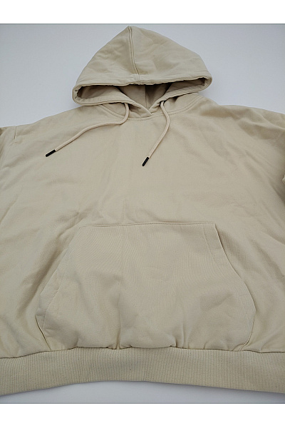 URBAN CLASSICS Béžová bavlněná oversized mikina s kapucí a klokaní kapsou Vel. XL | URBAN CLASSICS | obrázek 4