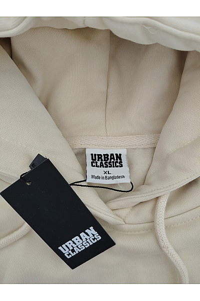 URBAN CLASSICS Béžová bavlněná oversized mikina s kapucí a klokaní kapsou Vel. XL | URBAN CLASSICS | obrázek 5