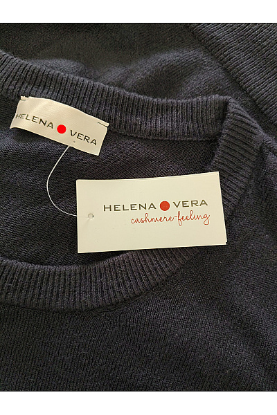 HELENA VERA Černý dámský pulovr s dlouhým rukávem basic Velikost EU 46 | HELENA VERA | obrázek 4