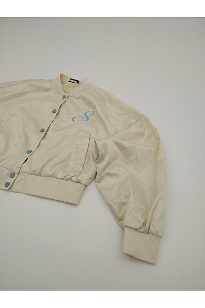 Starter Béžová krátká bomber bunda oversize Velikost XS | Starter | obrázek 3