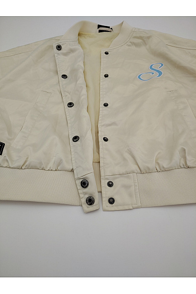 Starter Béžová krátká bomber bunda oversize Velikost XS | Starter | obrázek 4