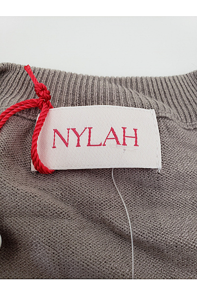 NYLAH Béžový pletený pulovr s košilovou vsadkou Vel. DE 42 | NYLAH | obrázek 5