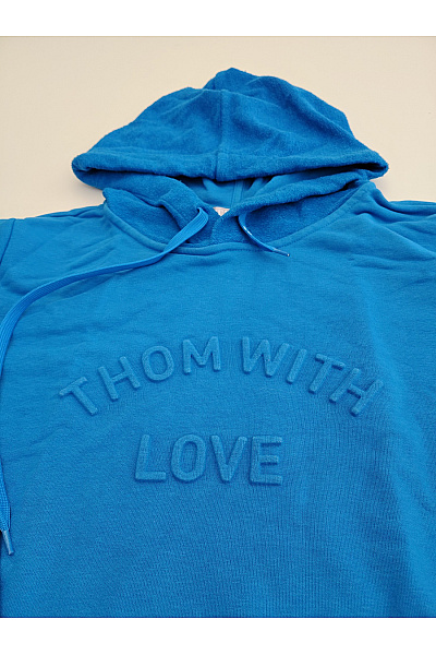 THOM By Thomas Rath Dámská bavlněná modrá mikina s kapucí a nápisem Velikost EU 40 | THOM By Thomas Rath | obrázek 3