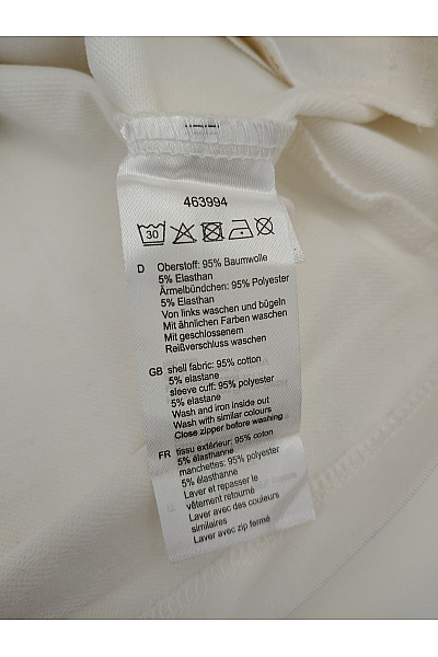 fiora blue Bílá bavlněná mikina na zip s kapucí Velikost DE 50 | fiora blue | obrázek 6