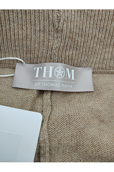 THOM By Thomas Rath Béžové pletené široké kalhoty s vysokým pasem Velikost DE 44 | THOM By Thomas Rath | obrázek 5