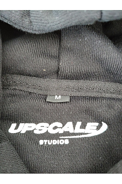 Černá bavlněná mikina s kapucí a potiskem holubice Vel. M | Unimoda | obrázek 4