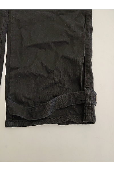 def Pánské černé bavlněné cargo kalhoty s kapsami na stehnech Velikost 2XL | def | obrázek 3