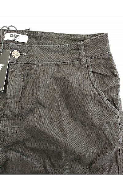 def Pánské černé bavlněné cargo kalhoty s kapsami na stehnech Velikost 2XL | def | obrázek 5