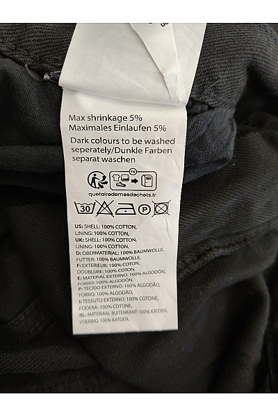 def Pánské černé bavlněné cargo kalhoty s kapsami na stehnech Velikost 2XL | def | obrázek 9