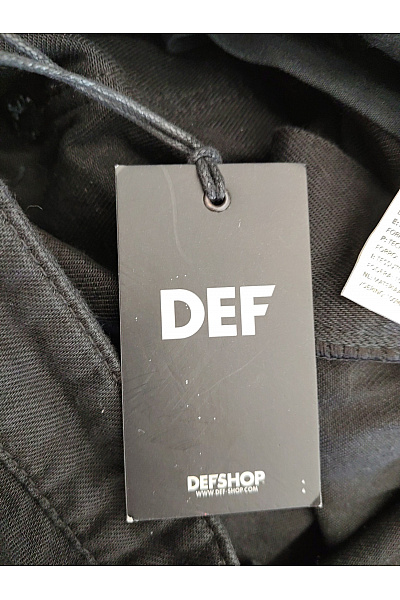 def Pánské černé bavlněné cargo kalhoty s kapsami na stehnech Velikost 2XL | def | obrázek 10