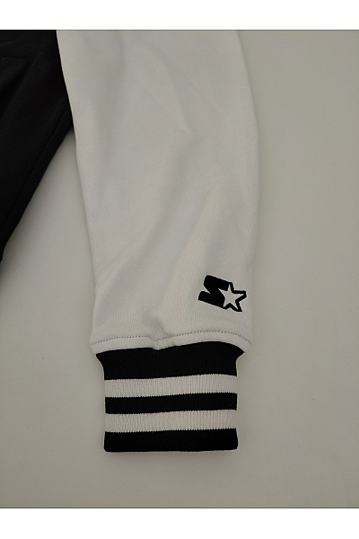 BASIX BLACK LABEL Černobílá baseballová bunda bavlněná Vel. S | BASIX BLACK LABEL | obrázek 2