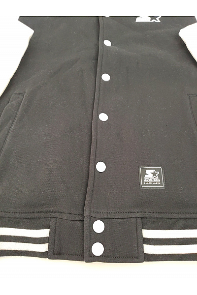 BASIX BLACK LABEL Černobílá baseballová bunda bavlněná Vel. S | BASIX BLACK LABEL | obrázek 3