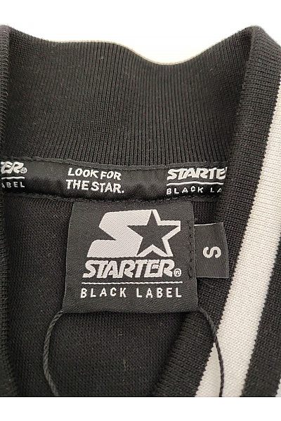 BASIX BLACK LABEL Černobílá baseballová bunda bavlněná Vel. S | BASIX BLACK LABEL | obrázek 6