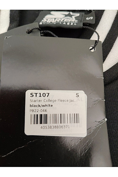 BASIX BLACK LABEL Černobílá baseballová bunda bavlněná Vel. S | BASIX BLACK LABEL | obrázek 7