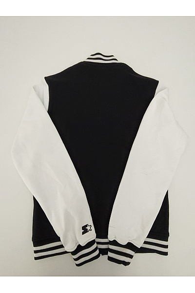BASIX BLACK LABEL Černobílá baseballová bunda bavlněná Vel. S | BASIX BLACK LABEL | obrázek 9