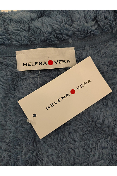 HELENA VERA Modrá chlupatá vesta se zapínáním Velikost DE 44 | HELENA VERA | obrázek 4