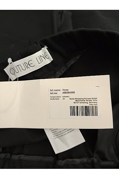 COUTURE LINE Černé elegantní rovné kalhoty s kapsami a pružným pasem Vel. DE 44 | COUTURE LINE | obrázek 8
